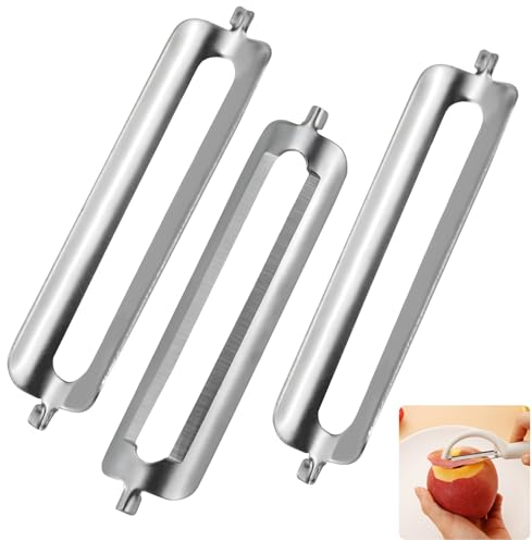 3 pezzi Lama di ricambio per sbucciatore, lame di ricambio per sbucciatore piatto professionale, sbucciatore turbo, sbucciatore economico