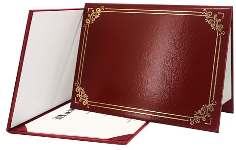 GraduationMall Diploma Copertura per Documenti e Premi e Certificati A4 La Laurea con Bordo d'oro Marrone