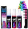 Xumann 3PCS Hair Spray Colour and Pink Dye Comb, Temporary Hair Colour Spray for Kids in Blue, Red, and Purple, Easily Washable