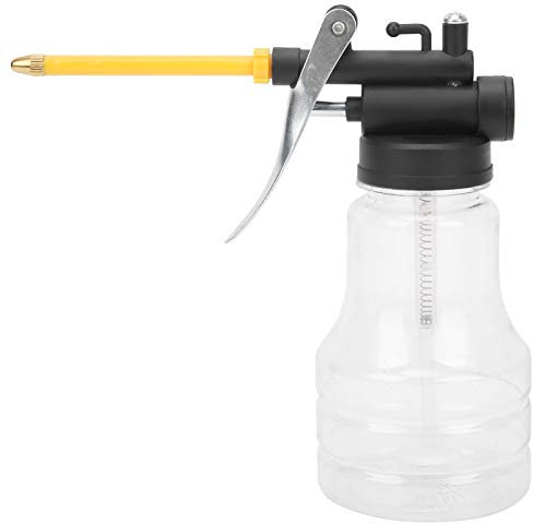 Holigie Ölkanne, Ölkanne, Pumpöler, professioneller Hochdruck, manuell, transparent, 250 ml, Kurze Röhre mit Ausguss, Ölkanne für Zuhause, Industrie (Long Tube)