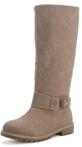 Pogolino Damen Stiefel warm gefüttert Stiefeletten Boots Winter Herbst PG81 Hellbraun 39
