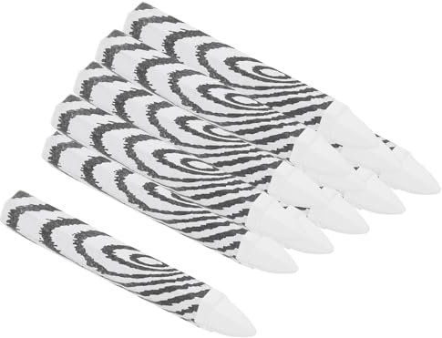 PATIKIL Lumber Marking Crayons, 12 Pack 4.1x0.6 Wax Tire Marker Drawing Crayons for Wood, Glass, Ceramics, Cartons, Cloth, Stone, White