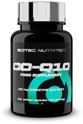 Scitec Nutrition CO-Q10 | Supporta la funzione cognitiva e il sistema nervoso | 150 mg di Coenzima Q10 al giorno | 33 dosi, 100 Capsule in gel morbide