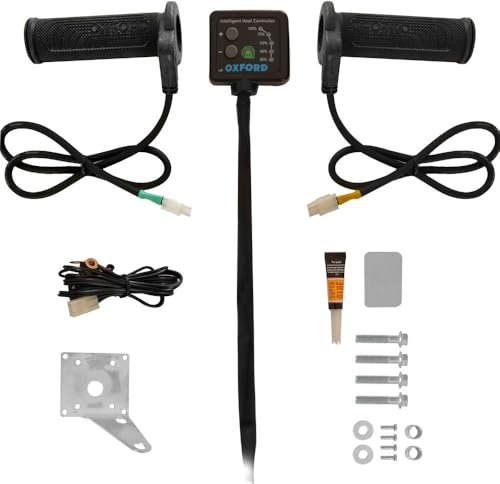 Oxford HotGrips Premium Sports Heated Grips for Motorcycles | 5 Heat Settings, Intelligent Controller, Weatherproof Design, Adjustable Length, Fits 22mm Handlebars, Easy Installation Motorbike Grip