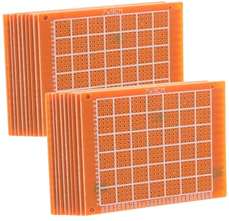 MAGICLULU 10 Piezas Placa de circuito de bricolaje electrónica junta soldar tableros electrónico Placa PCB placa de circuito impreso fibra de vidrio Brown