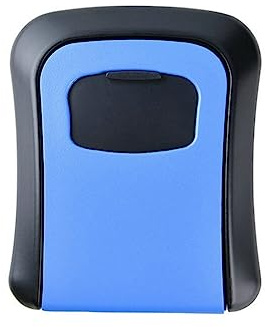 Caja Fuerte, Caja de bloqueo de almacenamiento de clave de contraseña, caja de llave de instalación de pared de combinación de 4 dígitos a prueba de agua segura for el hogar al aire libre(Blauw)