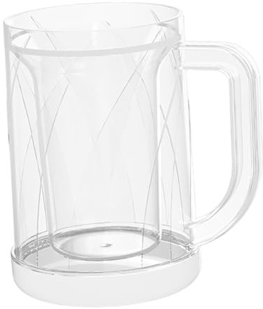 Cabilock Taza de Cerveza Congeladora Transparente de Gran Capacidad Vaso de Plástico para Bebidas Frías para Cerveza y Mantiene las Bebidas