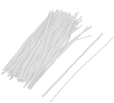Sourcingmap Bonbons Sacs Emballage de câble de 1,8mm Largeur Lot de 100Blanc