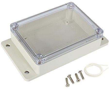 sourcingmap 4.5x3.4x1.4(115mmx85mmx35mm) ABS Junction Box Universal Project Enclosure w PC Transparent Cover