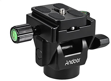 Andoer Monopod Tilt Head, Tripod Head with Quick Release Plate