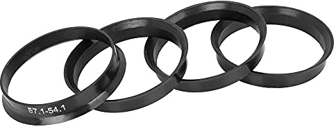 X AUTOHAUX Bague De Centrage 57.1 À 54.1 Noir 4Pcs Pour Voiture Plastique