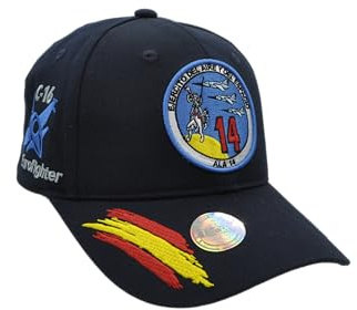 Tacro Gorra Ejército del Aire ala 14 Albacete Color Azul Marino Unisex Adulto Ajustable