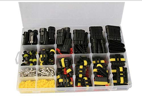 708PCS Waterproof Car Electrical Wire Connectors Terminals Assortment Kit 1/2/3/4/5/6 Pin Way Terminal Wire Connector Plug for Motorcycle Scooter Car Truck Boats
