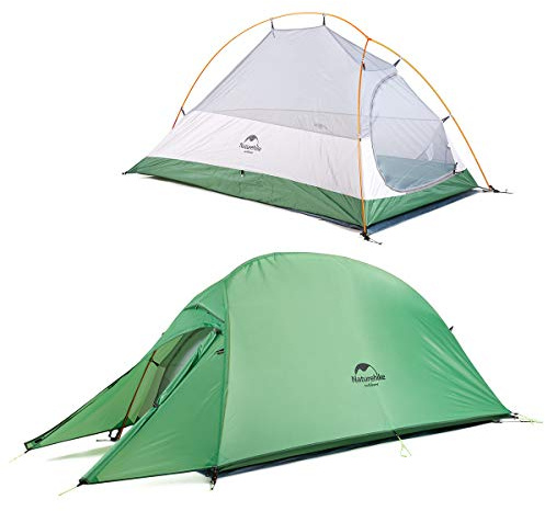 Naturehike Cloud-Up 1 Personas Tienda de Campaña Impermeable, Ligera, Fácil de Instalar, 4 Estaciones para Acampar al Aire Libre, Mochileros, Senderismo, Montañismo