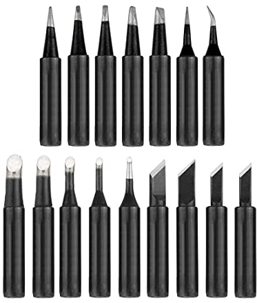 Saipor 16 Pcs 900M-T Soldering Irons Tips Lead-Free Solder Tips Welding Tips Welding Head Tool Accessories for 936 Soldering Station