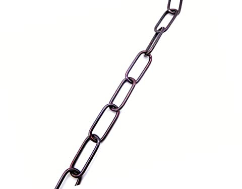 1 m cadena de bronce antiguo para lámparas de techo de 3,8 mm, tamaño del anillo: 45 x 20 mm