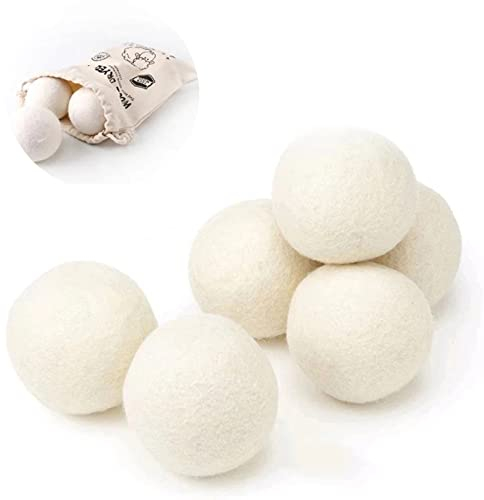 Boule de Sechage,Balles de Séchage en Laine Naturelle,Balles de Nettoyage pour Sèche-linge,Laine de Mouton hypoallergénique Séchage Plus Rapide Boules de séchage pour Linge Plus Souple