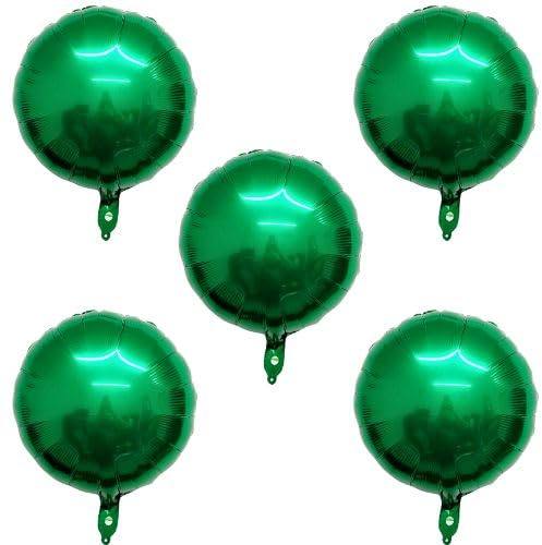 5pcs x 18 inch Round Foil Balloons Girl Boy Birthday Party Wedding Baby Shower Decoration Supplies UK (Green)