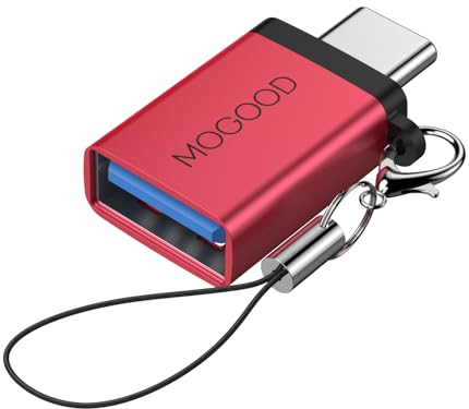 MOGOOD Adaptateur USB C mâle vers USB 3.0 Femelle, Compatible MacBook Pro, Chromebook, Pixelbook, Microsoft Surface Go, Samsung Galaxy S20 S21 S22 Pixel