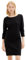 Tom Tailor Denim Damen Basic Kleid mit Raffarm, 29999 - Black, S