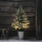 Lights4fun 90cm Outdoor Tannenbaum LED Mini Weihnachtsbaum beleuchtet Künstlicher Tannenbaum Außen Deko Weihnachten Christbaum Outdoor