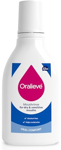 Oralieve Alcohol-Free Mouthrinse (1 x 500ml), Mouthwash with Fluoride for Dry or Sensitive Mouths. Mild Mouth Wash - Genuine Oralieve Dry Mouth Mouthwash