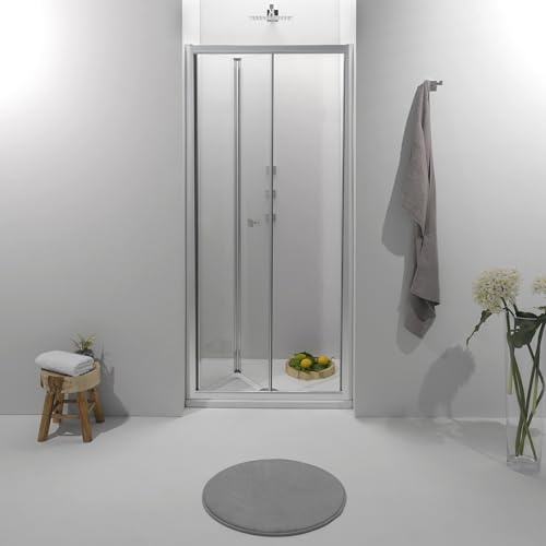 Porta Doccia a Libro 100 x 190 cm - Vetro Temperato 6 mm, Trasparente, Profilo Cromato, Apertura Pieghevole Salvaspazio, Chiusura Magnetica e Reversibile - Facile da Installare e Pulire
