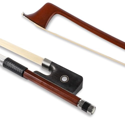 PAWFECTJEE Handmade Brazilwood Cello Bow with Natural Horsehair, Ebony Frog, Nickel Silver Winding - Superior Sound Quality & Perfect Balance (3/4 CELLO BOW)