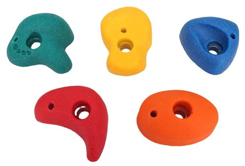 Qudinip 5 Pcs Grimpe pour Enfants, Kit d'escalade de Mur en Résine à Petite Taille à Petite Taille avec Matériel de, pour Le Jeu en Plein Air Intérieur