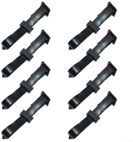 Bebykilemi Lot de 8 attaches réglables en PVC robuste avec boucle pour sécuriser les arbustes, les arbres fruitiers et les plantes de jardin dans les cours et les forêts Noir 60 x 2,5 cm
