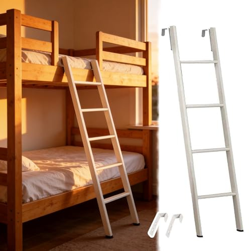 Échelles de Lit Échelle Lit Superposé Double (L'école à La Maison Ou Les Dortoirs), Échelle Métallique Réglable Superposé Camping-car 116/130/140/150/160/170/180/185 Cm(135cm/53)