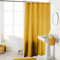 Sanixa Textil Duschvorhang, 180x200 cm, Ocker Gelb, wasserabweisend, waschbar, inklusive Ringe, Polyester Vorhang Dusche Baewanne