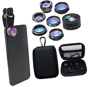 OSALADI Telefonobjektiv Mit Fischaugenlinse, Starlight-zielrohr, Superweitwinkel, Polarisierte Linse Und Prismeneffekt Für Smartphones Schwarz Aus Öl
