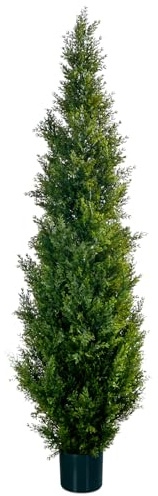Leflos Árbol topiario artificial de cedro, 150cm árbol falso ciprés, deco ciprés artificial para salón, oficina, fiesta & celebración