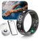 IUHFSIFS 2025 Smart Ring mit LED Screen【5.3+EDR Technologie - 0,1%± Fehler】【5ATM Wasserdicht】 Smartring für Männer und Frauen zur Überwachung von Schlaf, Herzfrequenz, Schwarz 11#