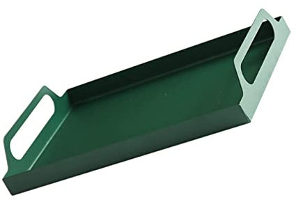 MAGICLULU Bandeja Rectangular De Acero Inoxidable Verde Oscuro Diseño Simple y Resistente para Desayuno Postres y Servir Snacks Apilable y Fácil De Limpiar para Picnic y Uso Diario Hogar