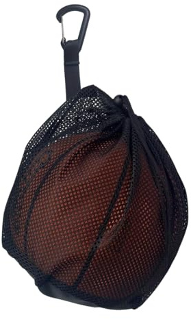 OUDQFCJ 1 Ball mit Clip Tragbare Sporttasche Ballsack Ballnetz Basketball Tasche Fußball Netzbeutel für Kinder und Erwachsene Tennis Volleyball Handball Zubehör