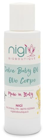Nigì Bio Boutique - Dolce baby oil: olio per il corpo neonati e bambini emolliente e nutriente - Olio per il corpo biologico certificato
