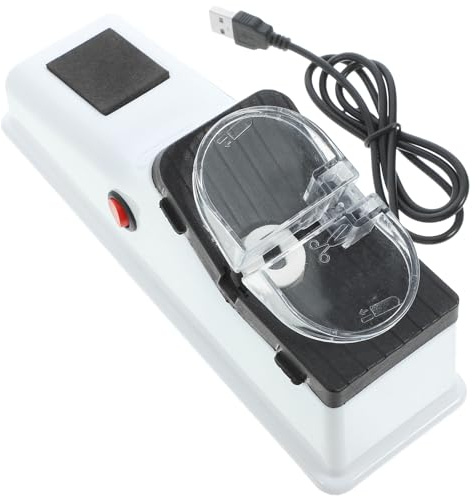 HOMSFOU Affilacoltelli Elettrico Compatto USB Affilatore per Coltelli da Cucina e Forbici Strumento per Affilatura Facile da Usare per Uso Domestico Colore Casuale