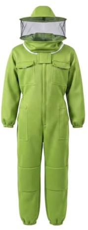 Gralara Traje Apicultura Traje Apicultura con Capucha Tejido con Textura Bolsillos Delanteros Chaqueta Apicultor Malla Malla para Apicultores, XXL