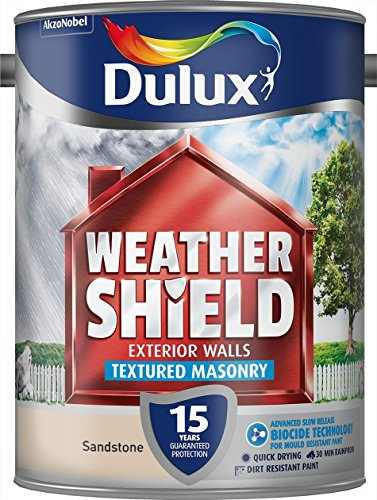 Dulux Weathershield Textured Masonry Paint - Sandstone - 5L