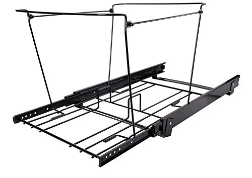 Hardware Resources CAN-EBMDB-R Double Pullout Waste Container System, Black