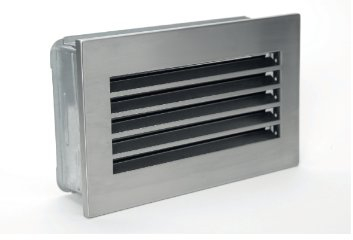 Kaltluftgitter 23x23 Edelstahl matt Lüftungsgitter Ofengitter