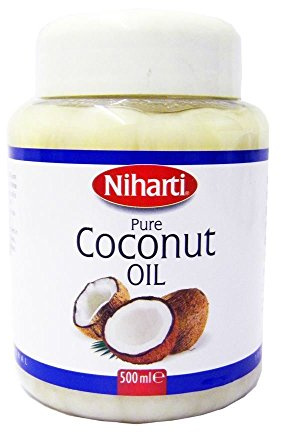 Niharti - Huile de noix de coco pure - lot de 2 pots de 500 ml