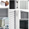 PVC Venetian Blind Blinds Easy Fit Curtains Trimmable Fittings Windows Treatment Shutters Twist Open Close (Grey, 120x150)