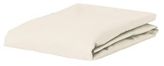 ESSENZA Spannbettlaken The Perfect Organic Jersey Oyster, 90-100 x 200-220 cm - 95% Bio-Baumwolle Perkal (GOTS), 5% Elasthan - Uni