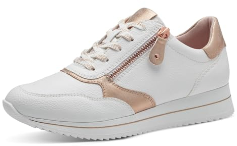 Jana Femme 8-23763-42 Basket, Blanc Or Rose, 37 EU