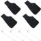 Lot de 4 sacs à poussière en aluminium avec 4 fils - Noir - Pour scie circulaire de table - Accessoires de gant de scie en aluminium - Sacs à poussière réutilisables (noir)