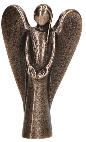 BUTZON & BERCKER Bronzefigur – Engel. Der himmlische Beschützer für Ihr Zuhause. Eine schöne Geschenkidee, um Gottes Segen zu vermitteln. Kleiner Bronzeengel im Format 6,5 x 3,6 x 3 cm