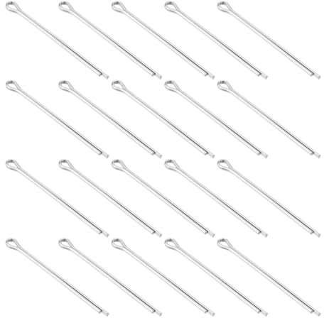 sourcing map Lot de 40 goupilles fendues en acier inoxydable 304 de 1,6 mm x 25 mm pour appareils ménagers, équipements de sport, réparation mécanique automobile (argent)